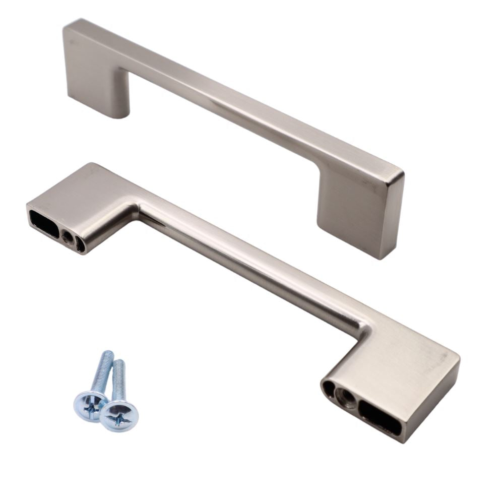 TECHNO furniture handle 3-3/4 inch - Brushed Steel
