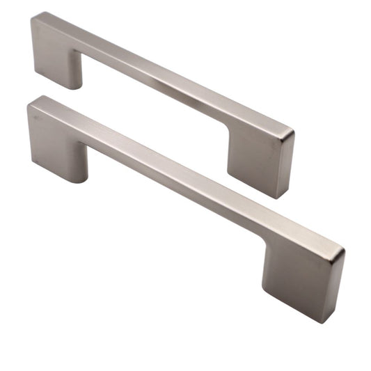 TECHNO furniture handle 3-3/4 inch - Brushed Steel SENTINO 
