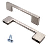 TECHNO  furniture handle 5-1/16 inch - Brushed Steel