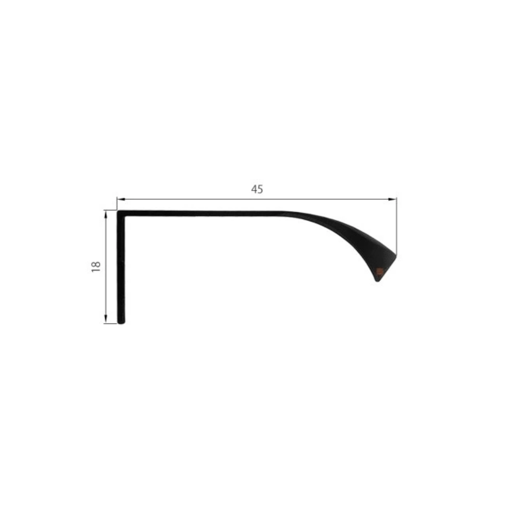 Edge Grip UFO Profile Handle 5-1/16 inch (5-13/16 inch total length) - Black Matt