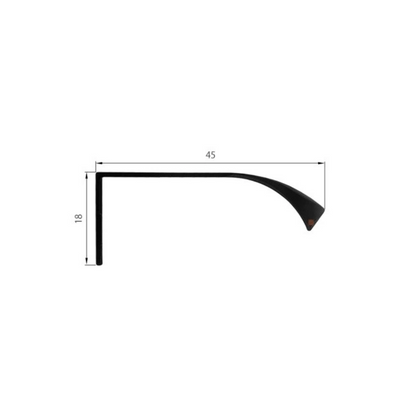 Edge Grip UFO Profile Handle 5-1/16 inch (5-13/16 inch total length) - Black Matt