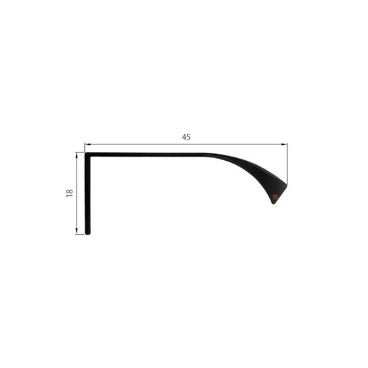Edge Grip UFO Profile Handle 5-1/16 inch (5-13/16 inch total length) - Black Matt
