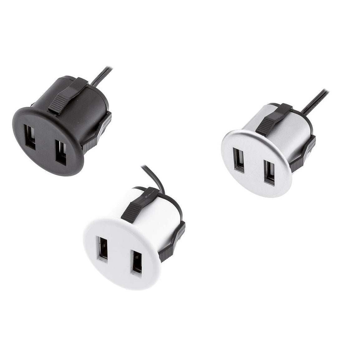 USB Charger + Power Supply Furnica Aluminum Round EU