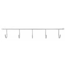 Wall mounted clothes rail L=15-3/4 inch, 5 Hooks