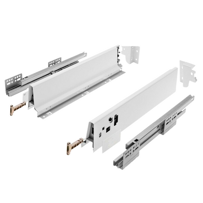 Set of Soft-Close Drawer System, LOW, H: 2-11/16 inch, White
