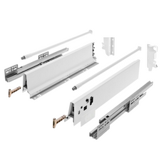 Soft-Close Drawer System, MEDIUM, H: 5-9/16 inch, White 14 inch