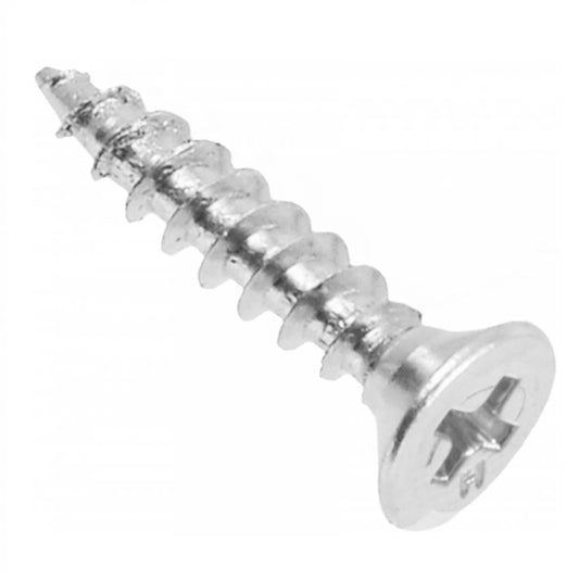 Wood Screws PH1 1/8x5/8 inch White Zinc (1000 pcs) NTP 