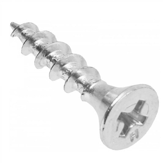 Wood Screws PH2 1/8x5/8 inch White Zinc (1000 pcs) NTP 