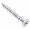 Wood Screws PZ2 3/16x1-3/16 inch White Zinc (1000 pcs)